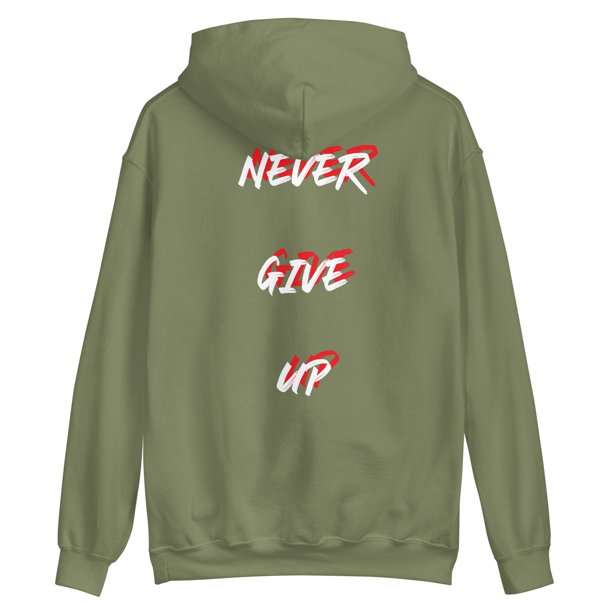 Never give up online hoodie